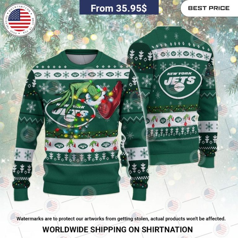 New York Jets Grinch Christmas Sweater Hey! Your profile picture is awesome