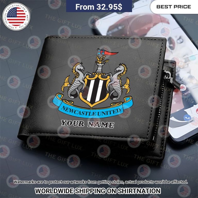 Newcastle United Custom Leather Wallet Nice place and nice picture