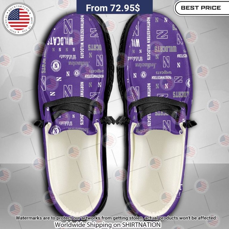 Northwestern Wildcats Custom Hey Dude Shoes You look too weak