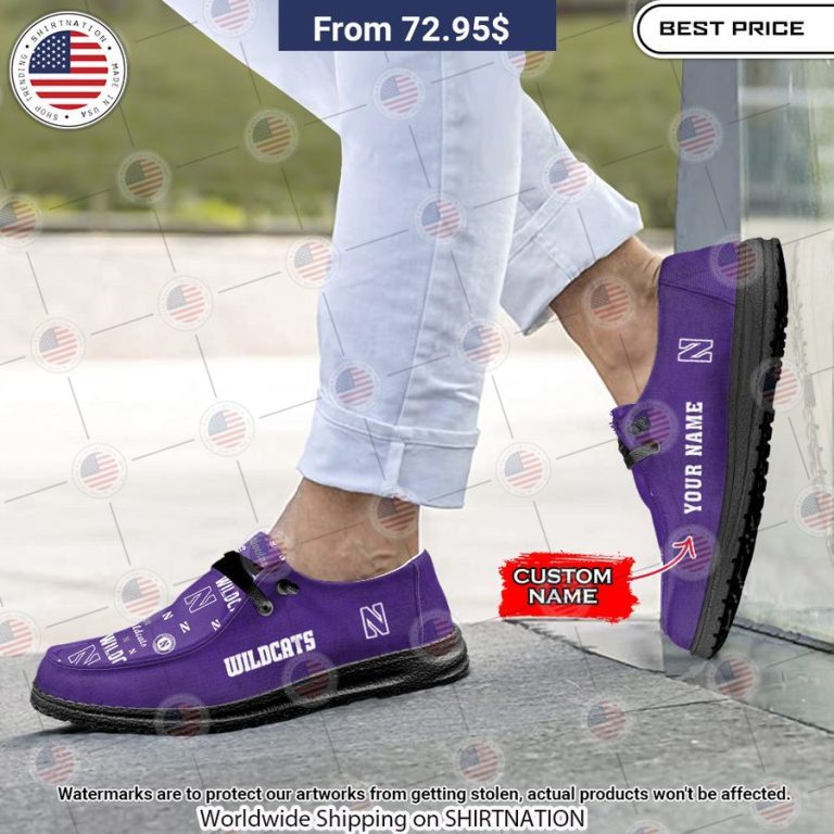 Northwestern Wildcats Custom Hey Dude Shoes Long time