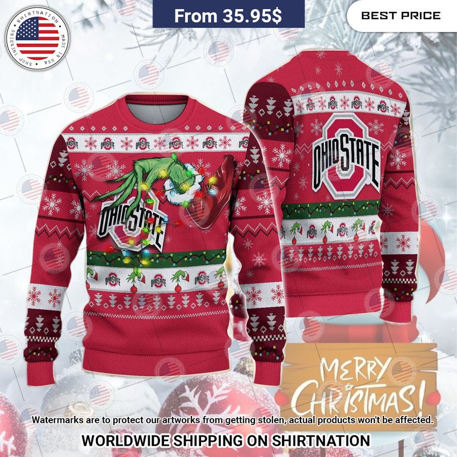 Ohio State Buckeyes Grinch Christmas Sweater • Shirtnation - Shop ...