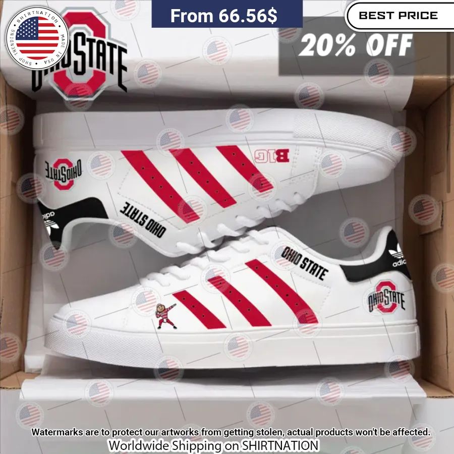 Ohio State Buckeyes Stan Smith Shoes Your face is glowing like a red rose