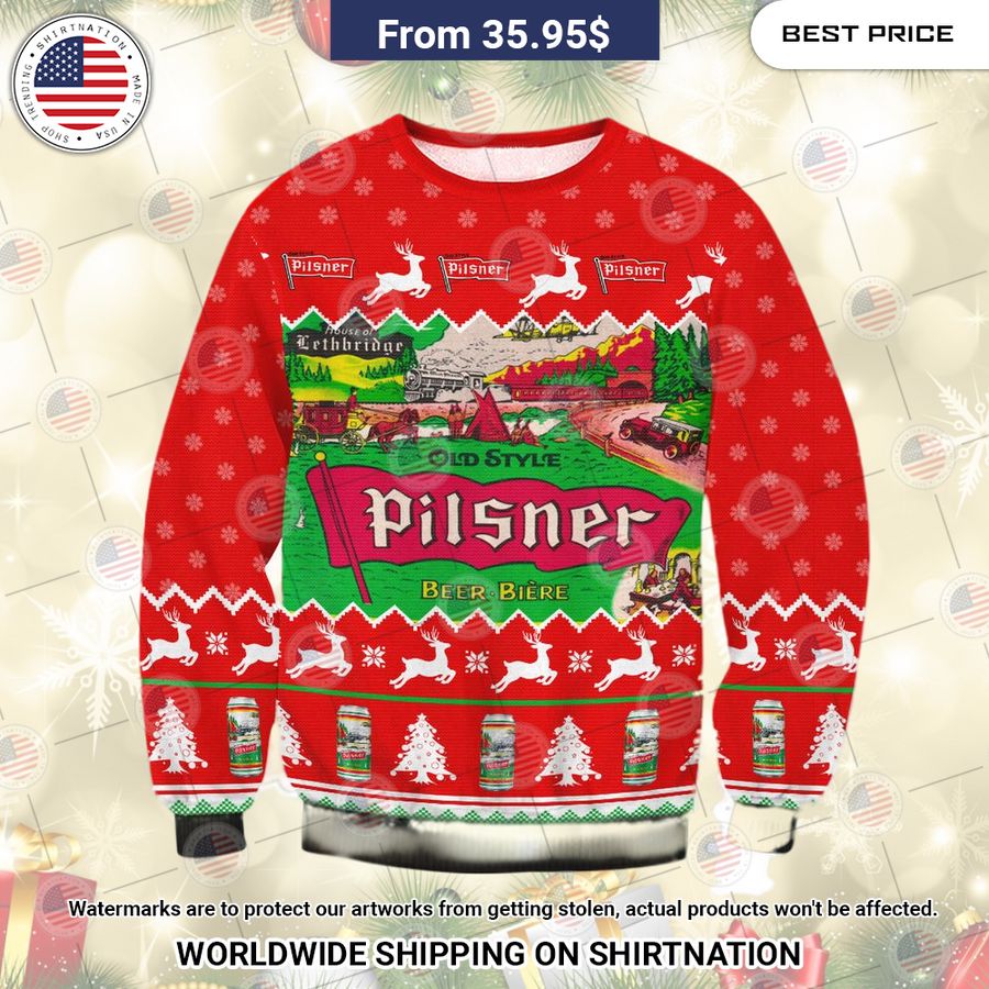 Old Style Pilsner Christmas Sweater Ah! It is marvellous