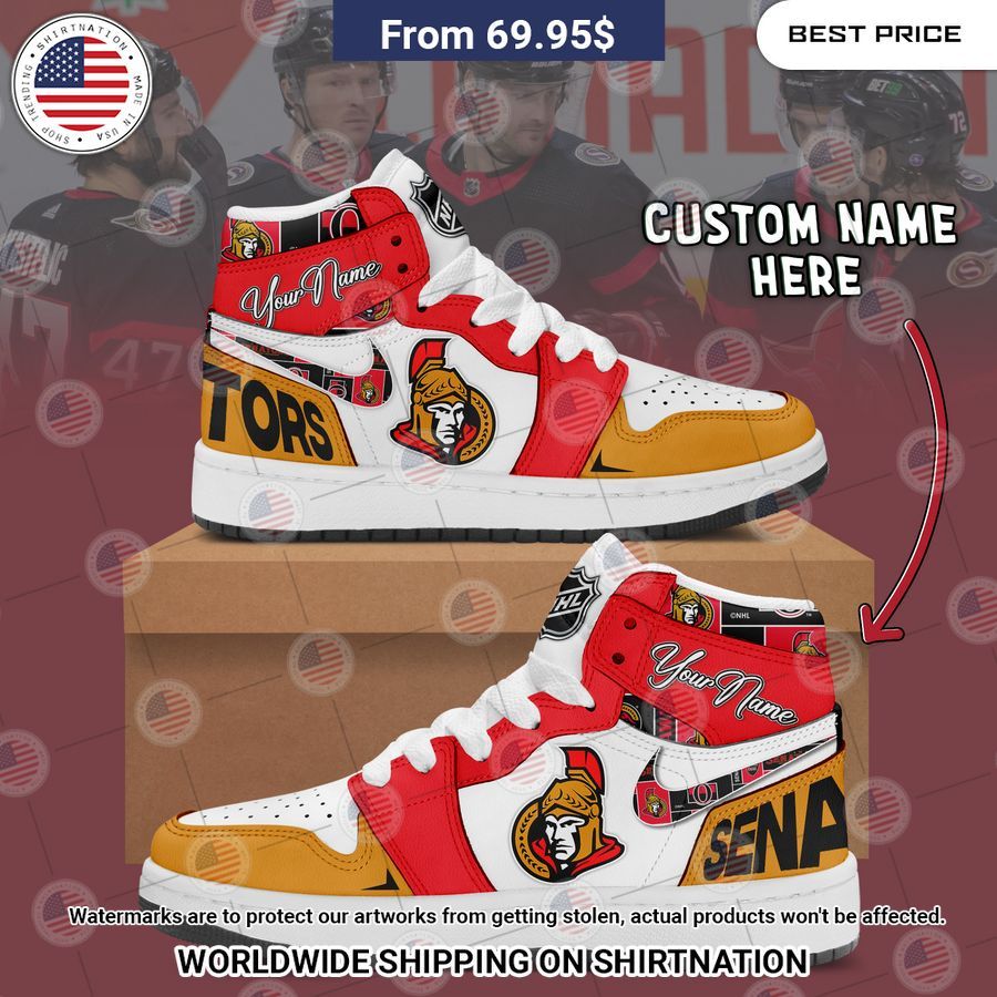 Ottawa Senators Custom Nike Air Jordan High Top Shoes Out of the world