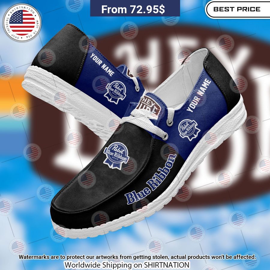 Pabst Blue Ribbon Custom Hey Dude Shoes Eye soothing picture dear