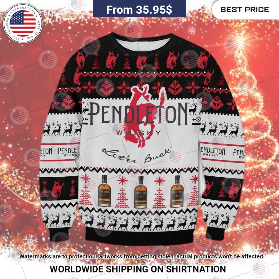 Pendleton Whiskey Christmas Sweater Good click