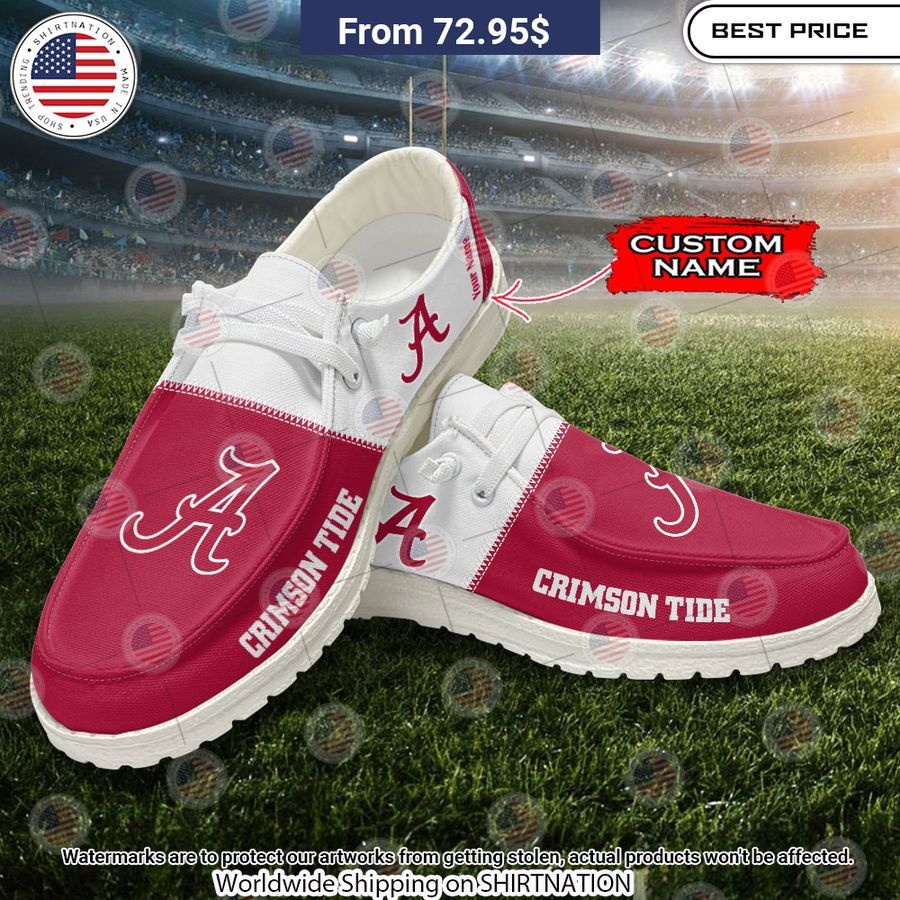 Personalized Alabama Crimson Tide Hey Dude Shoes I am in love with your dress