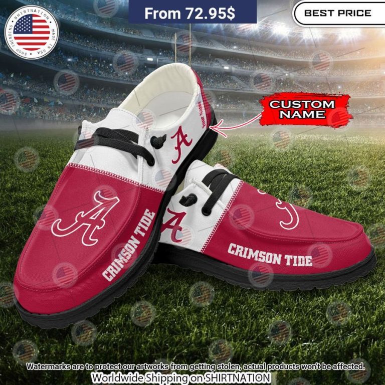 Personalized Alabama Crimson Tide Hey Dude Shoes Gang of rockstars