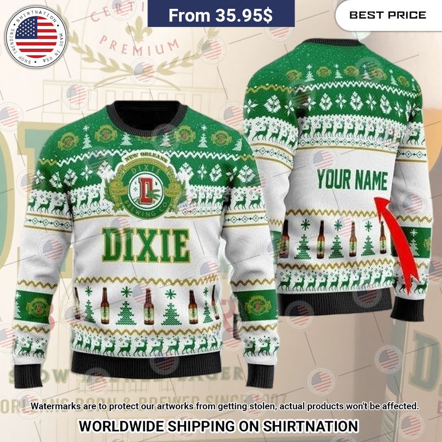 Personalized Dixie Beer Sweater Cutting dash