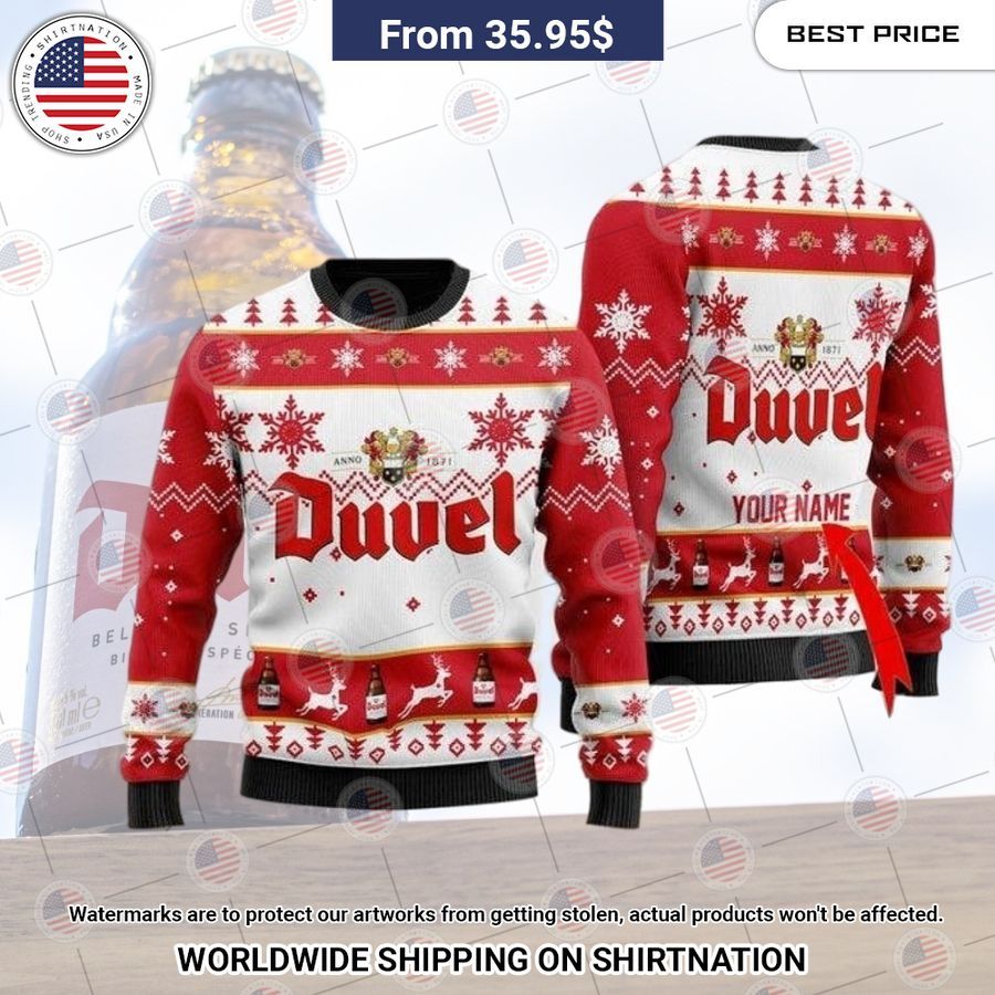 Personalized Duvel Beer Sweater Oh my God you have put on so much!