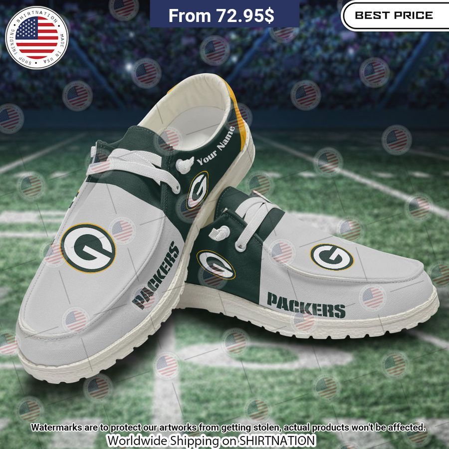 Personalized Green Bay Packers Hey Dude Shoes You look handsome bro