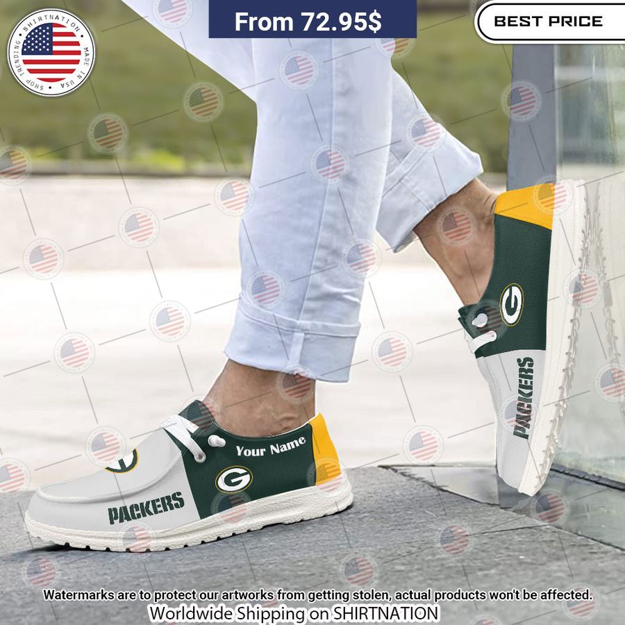 Personalized Green Bay Packers Hey Dude Shoes I like your hairstyle