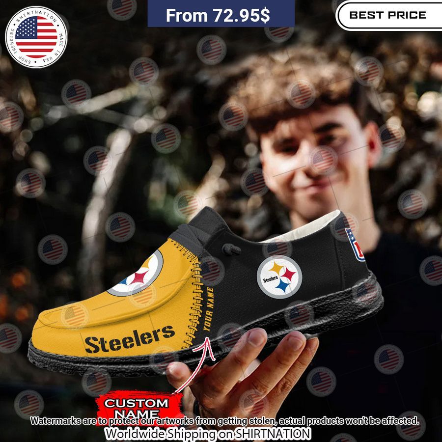 Personalized NFL Pittsburgh Steelers Hey Dude Shoes Cool look bro