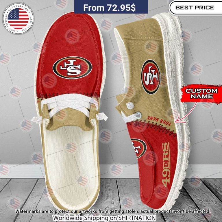 Personalized NFL San Francisco 49ers Hey Dude Shoes Nice photo dude