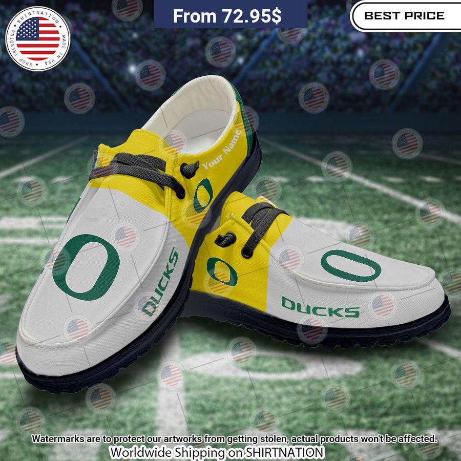Personalized Oregon Ducks Hey Dude Shoes Stunning