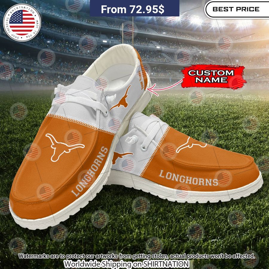 Personalized Texas Longhorns Hey Dude Shoes Nice Pic