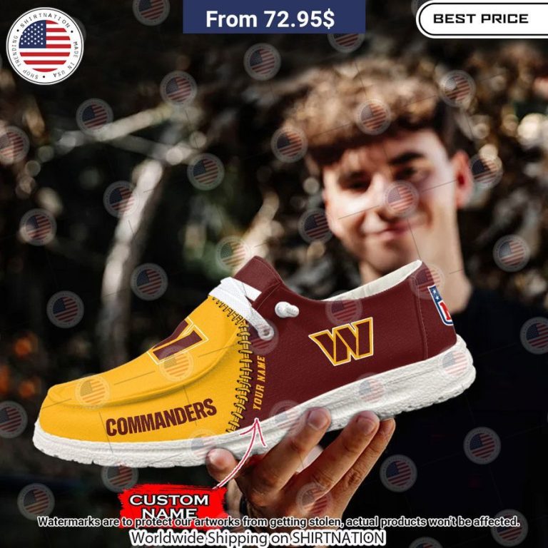 Personalized Washington Commanders Hey Dude Shoes I like your hairstyle