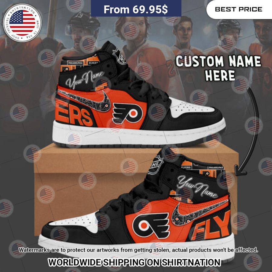 Philadelphia Flyers Custom Nike Air Jordan High Top Shoes Generous look