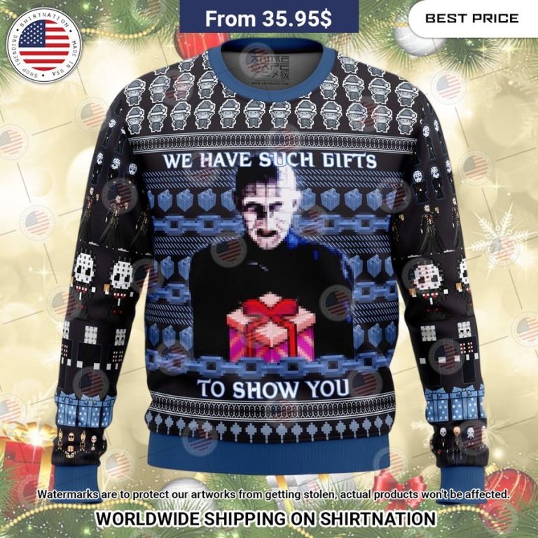 Pinhead Hellraiser Christmas Sweater Eye soothing picture dear