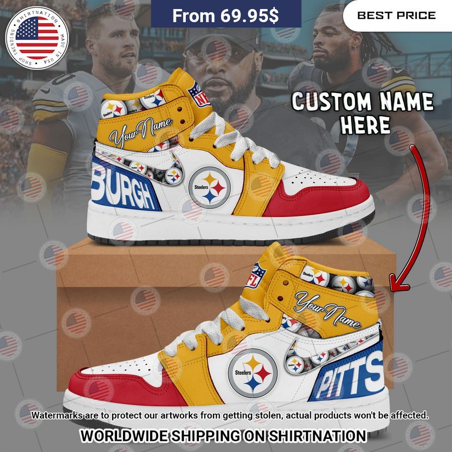 Pittsburgh Steelers Custom Air Jordan 1 Stand easy bro
