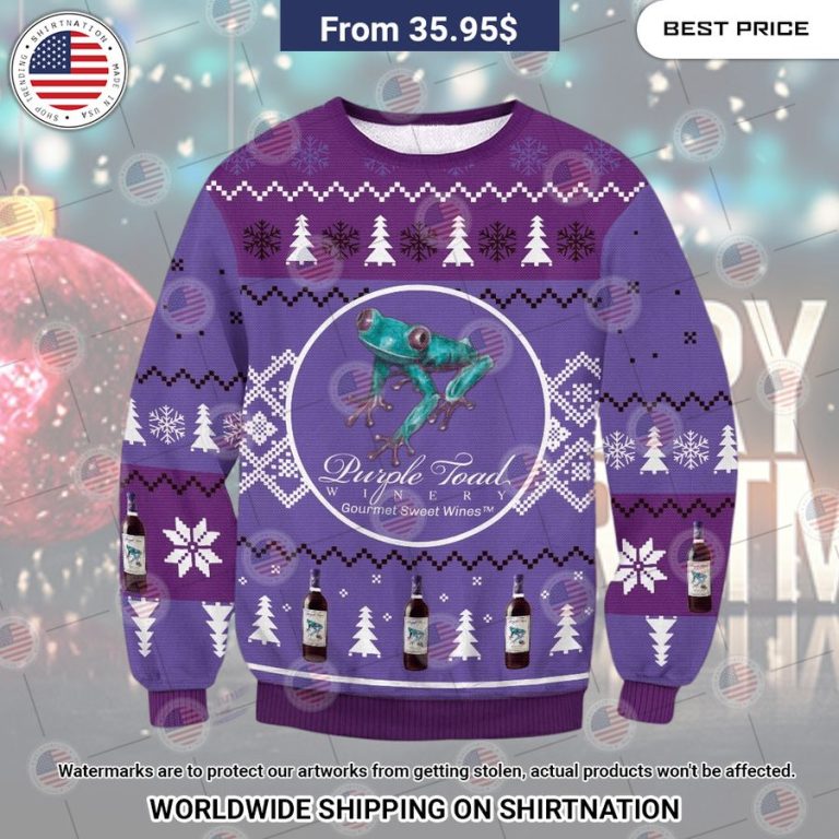 Purple Toad Christmas Sweater It is too funny