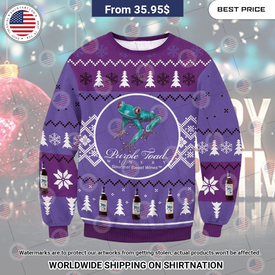 Purple Toad Christmas Sweater It is too funny