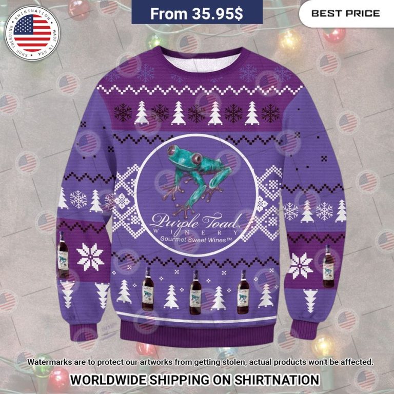 Purple Toad Christmas Sweater You guys complement each other