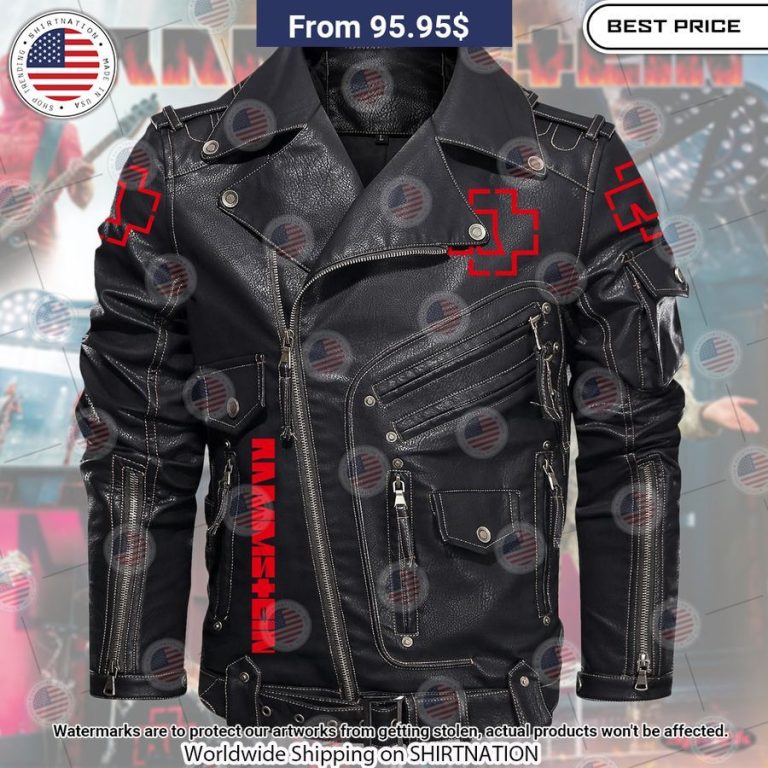 Rammstein Belt Solid Zip Locomotive Leather Jacket Cool DP