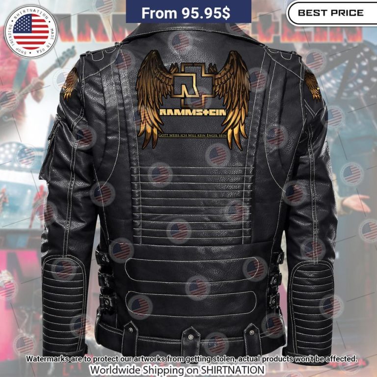 Rammstein Eagle Solid Zip Locomotive Leather Jacket Such a charming picture.