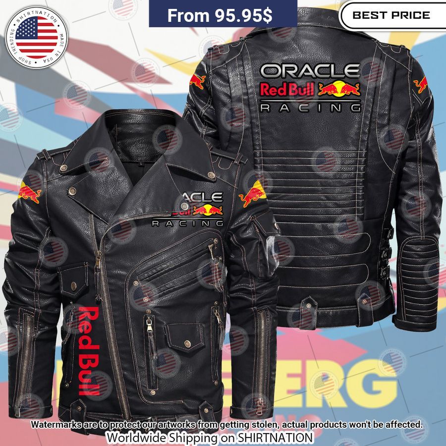 Red Bull Belt Solid Zip Locomotive Leather Jacket Best couple on earth