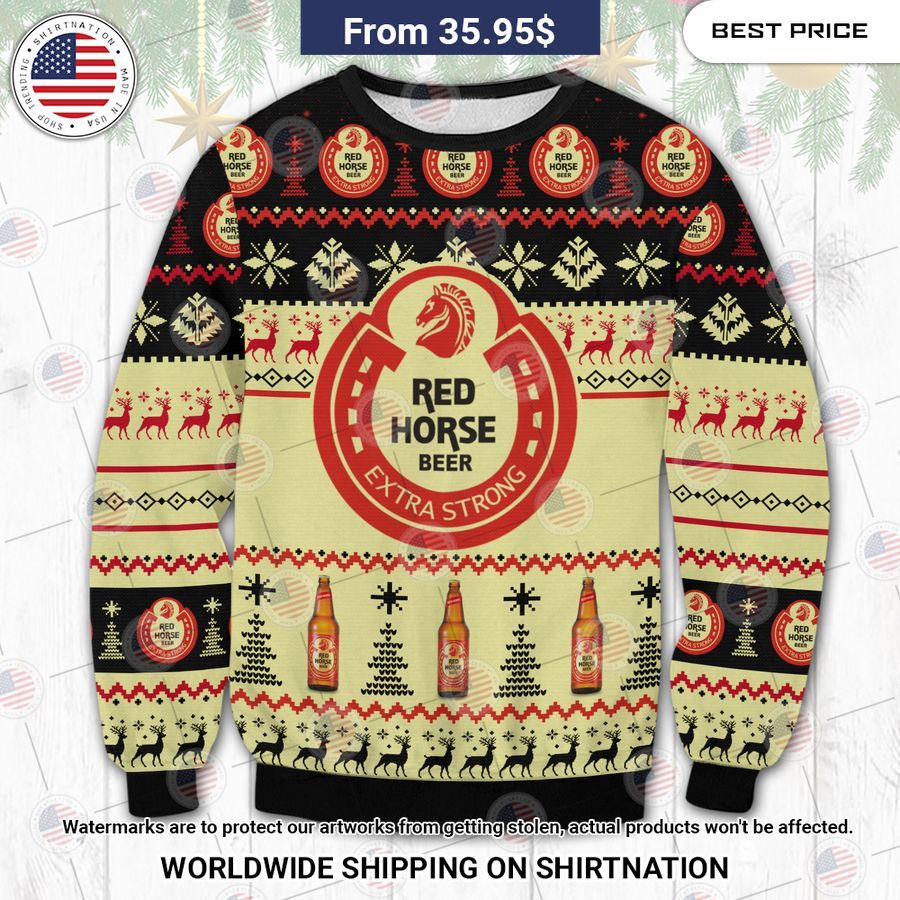 Red Horse Christmas Sweater This is your best picture man