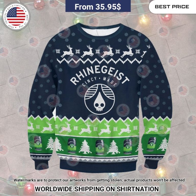 Rhinegeist Truth Christmas Sweater Wow, cute pie