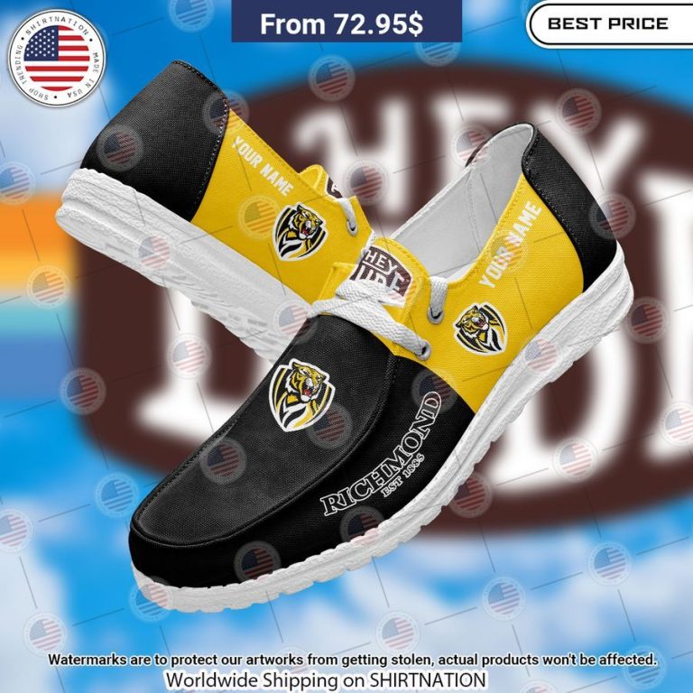 Richmond Tigers Custom Hey Dude Shoes Nice shot bro