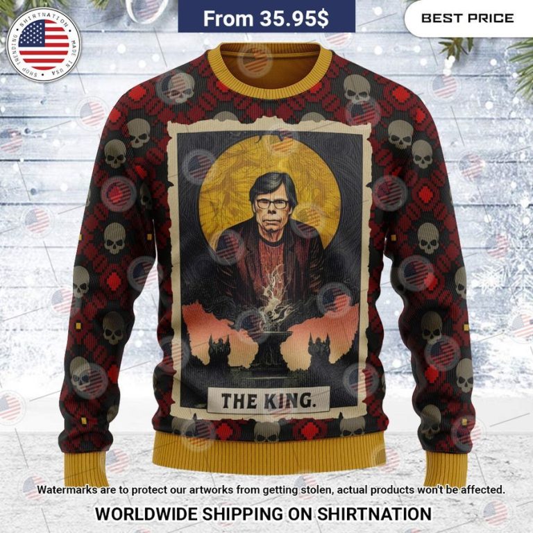 Saint Stephen King Skull Christmas Sweater Nice Pic