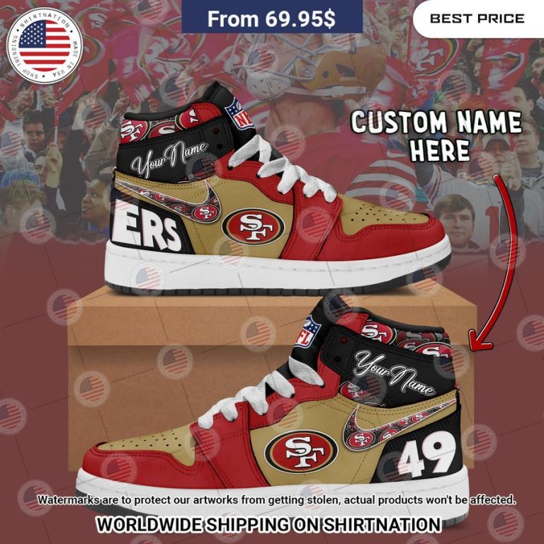 San Francisco 49ers Custom Air Jordan 1 You are always best dear