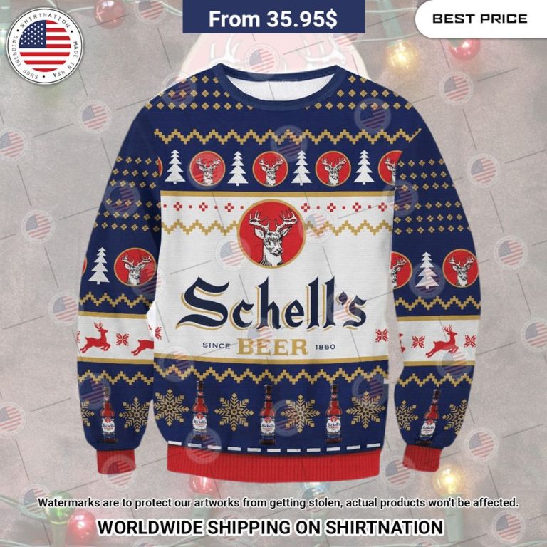 Schell's Beer Christmas Sweater You look elegant man