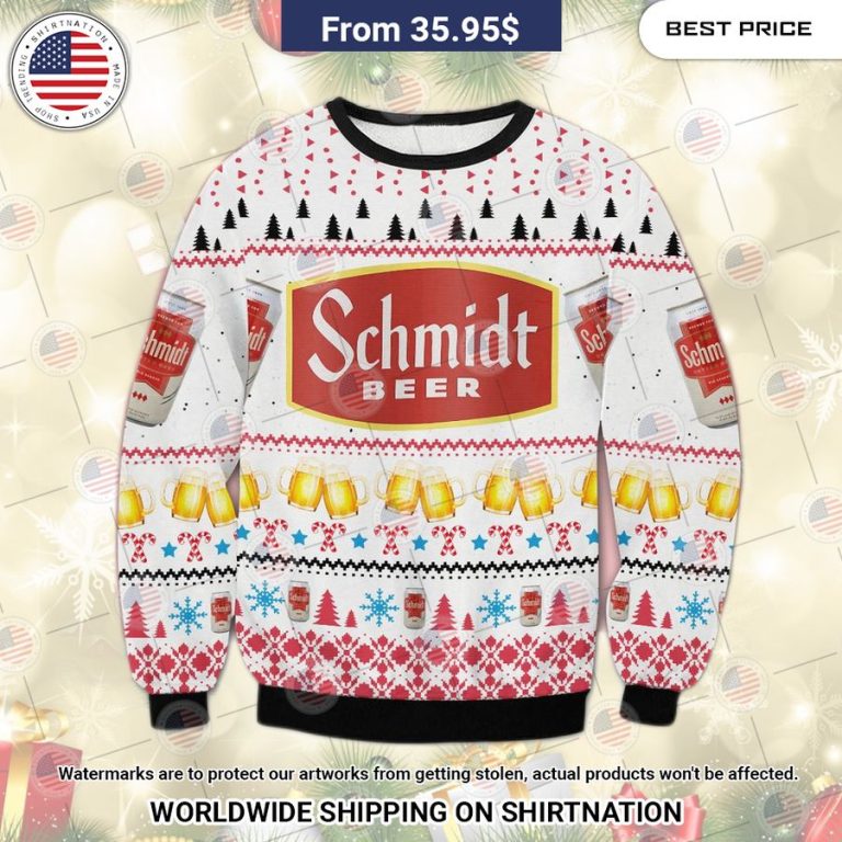 Schmidt Beer Christmas Sweater Best picture ever