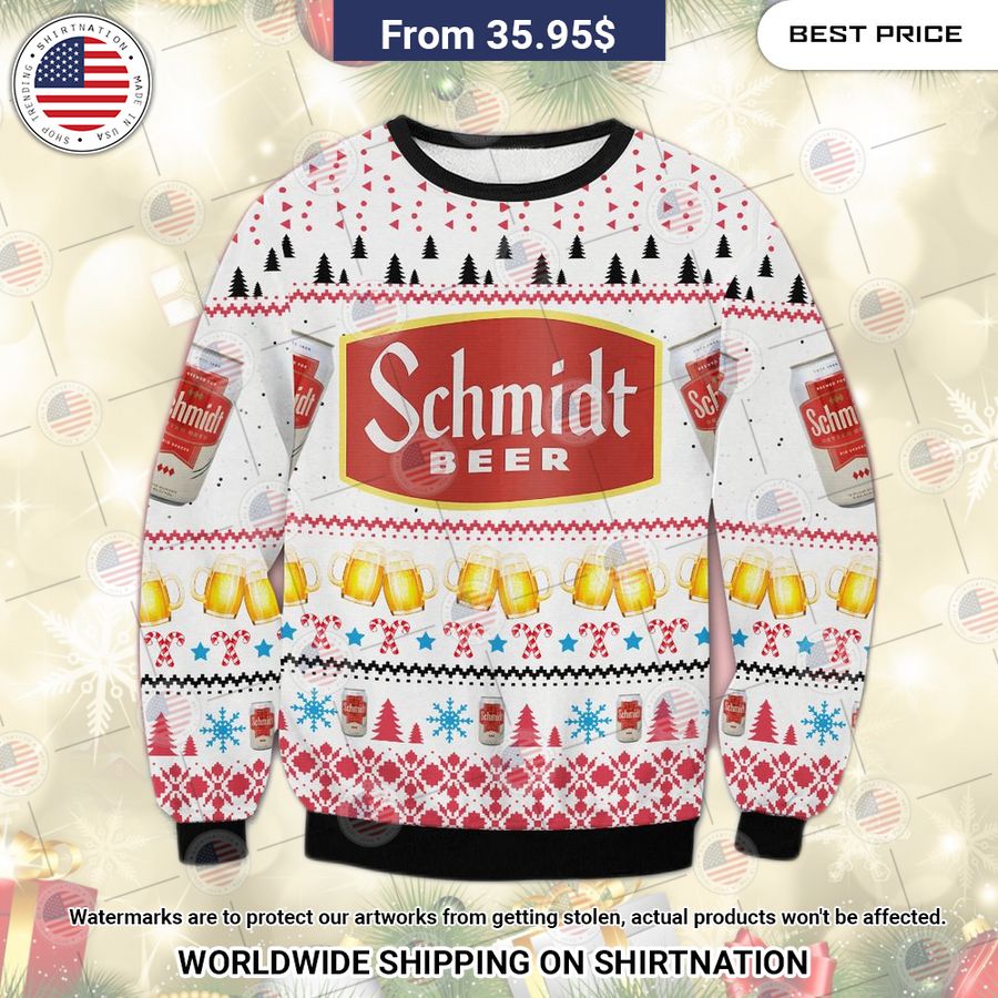 Schmidt Beer Christmas Sweater Best picture ever