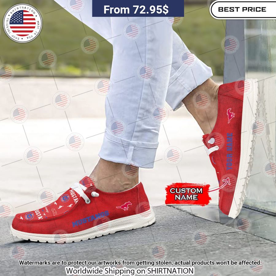 SMU Mustangs Custom Hey Dude Shoes Oh! You make me reminded of college days