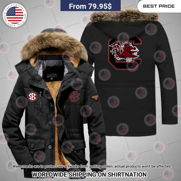 South Carolina Gamecocks Parka Jacket Hundred million dollar smile bro