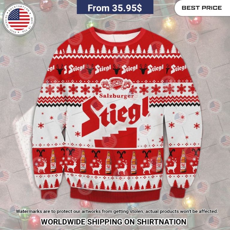 Stiegl Beer Christmas Sweater Nice bread, I like it