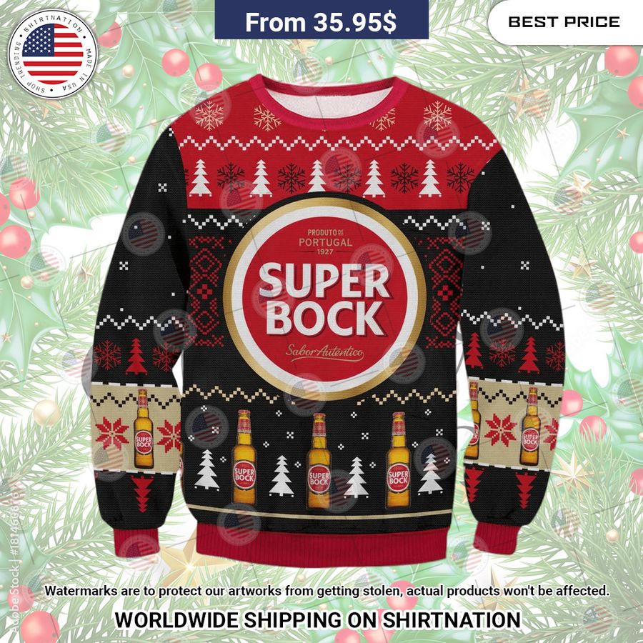 Super Bock Christmas Sweater Two little brothers rocking together