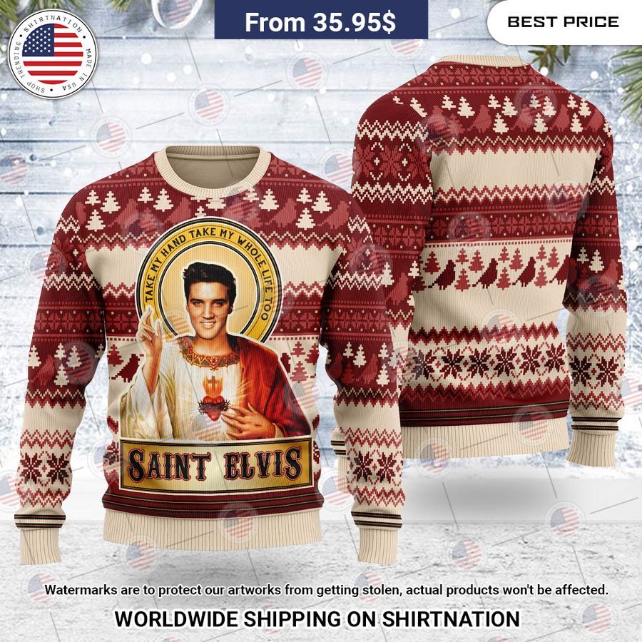 Take my hand Take my whole life Too Saint Elvis Sweater Gang of rockstars