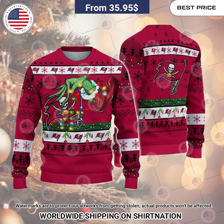 Tampa Bay Buccaneers Grinch Christmas Sweater Good one dear