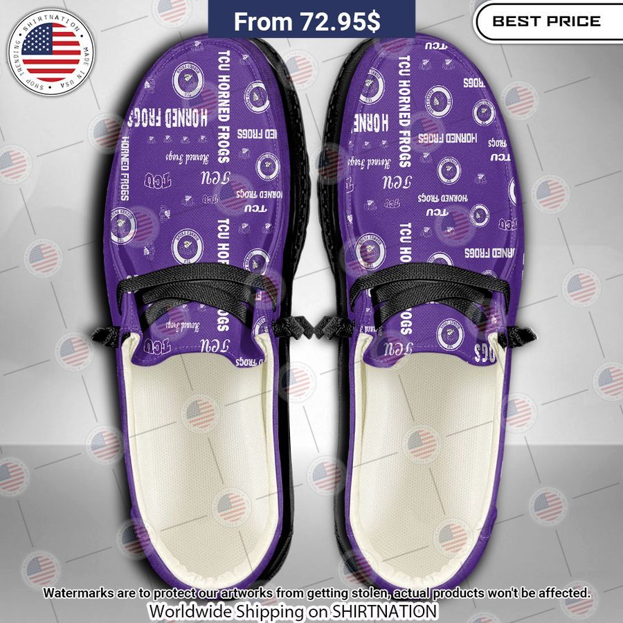 TCU Horned Frogs Custom Hey Dude Shoes You look so healthy and fit
