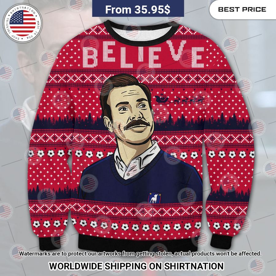 Ted Lasso Christmas Sweater Your face has eclipsed the beauty of a full moon