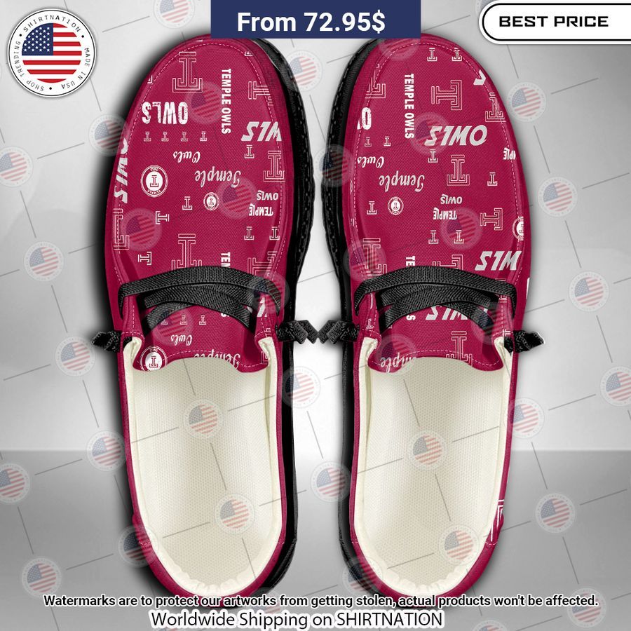 Temple Owls Custom Hey Dude Shoes You tried editing this time?