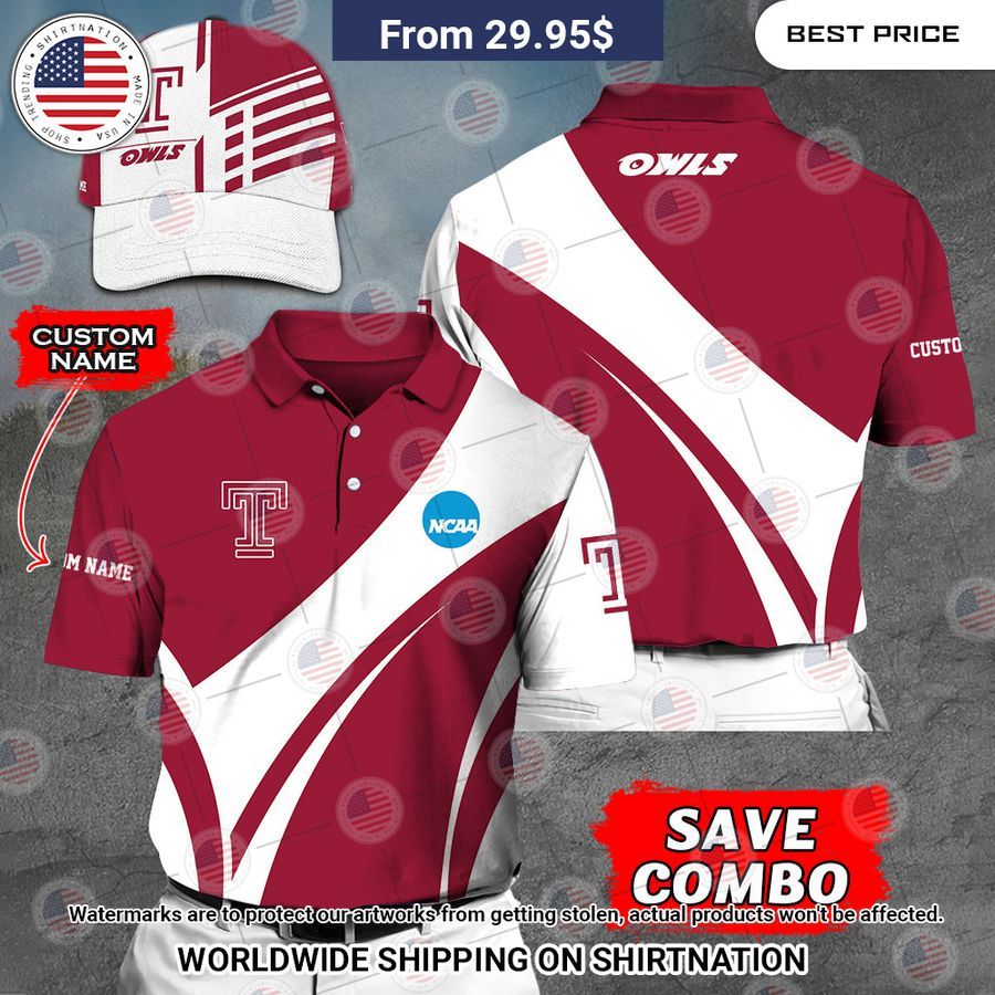 Temple Owls Custom Polo Shirt This is awesome and unique