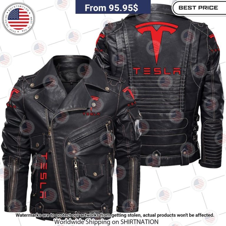 Tesla Belt Solid Zip Locomotive Leather Jacket This place looks exotic.