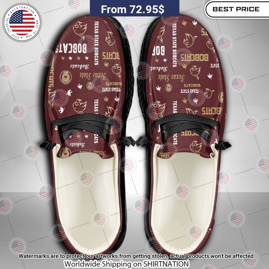 Texas State Bobcats Custom Hey Dude Shoes Impressive picture.